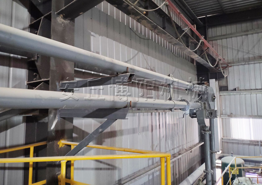 石膏粉管鏈輸送機(jī) 無塵粉料管鏈機(jī)客戶現(xiàn)場(chǎng)